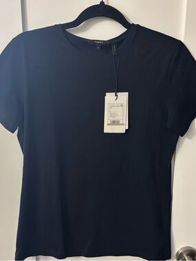 Theory Women's Short-Sleeve Crew Tee in Black